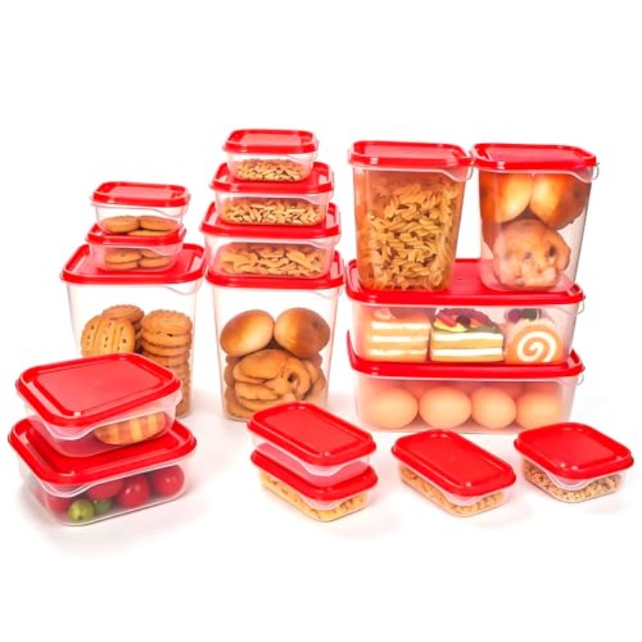 Food Storage Containers Set - Set di 17 Contenitori per Alimenti