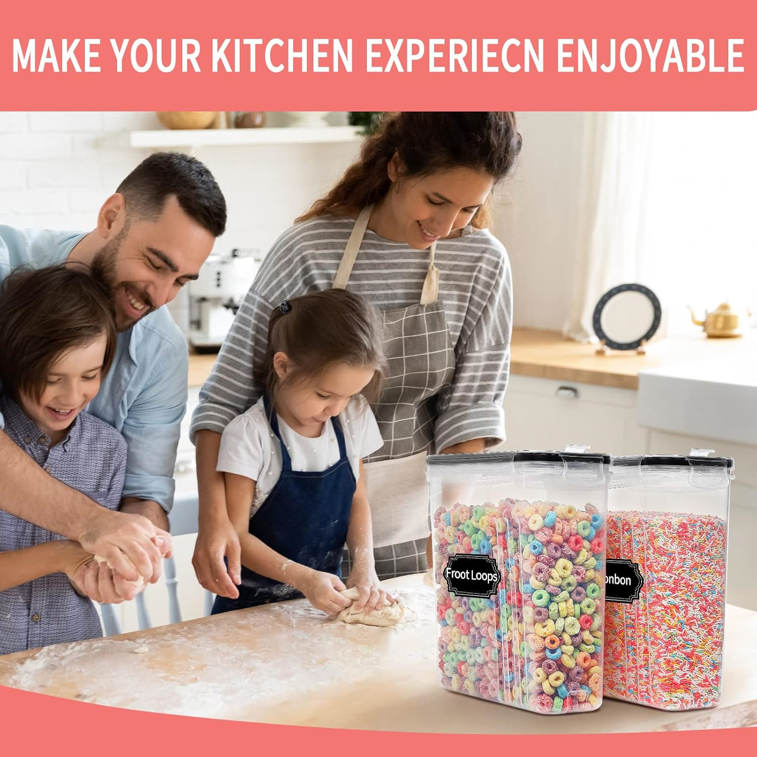 Contenitori per cereali da 2,5 - Food Storage Label recensione e prezzo