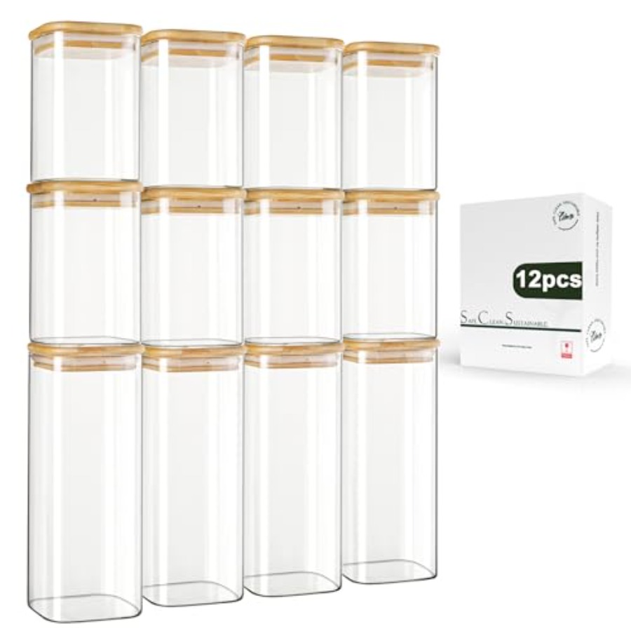 Set di 12 Barattoli Quadrati i - Food Storage Square Containers recensione e prezzo