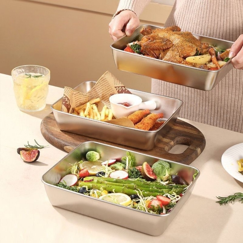 Vassoio da portata in acciaio  - Food Storage Square Containers recensione e prezzo